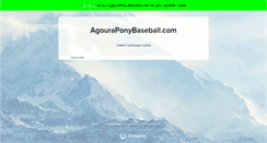 Desktop Screenshot of agouraponybaseball.com