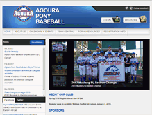 Tablet Screenshot of agouraponybaseball.org